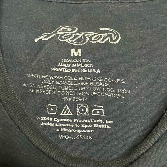 Poison Band Shirt Black M - Picture 5 of 6